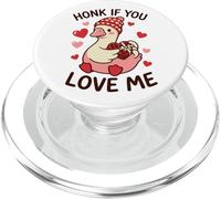 Honk Si Me Amas Lindo Ganso San Valentín Ilustración Kawaii PopSockets PopGrip para MagSafe