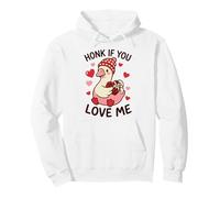 Honk Si Me Amas Lindo Ganso San Valentín Ilustración Kawaii Sudadera con Capucha