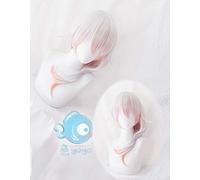 Honkai Impact 3 3rd Cosplay Peluca Theresa Apocalypse Largo Recto Plata Gradiente Colores Adulto Pelo sintético + Peluca gratis A