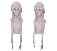 Honkai Impact 3 Cosplay Wig Bronya Zaychik Kiana Kaslana Fuka Yae Sakura Theresa Apocalypse Braiding Ponytails Long Fake Hair OneSize silvergrey