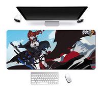 Honkai Impact 3rd. Anime Alfombrillas de Ratón - Gaming Mousepad 900x400mm, 3mm Base de Goma Antideslizante, Superfície con Textura Especial, Compatible con ratón láser y óptico, para PC y Laptop, B