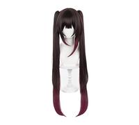 Honkai Star Rail Sparkle Cosplay Wig Long Black to Red Gradient With Pigtails