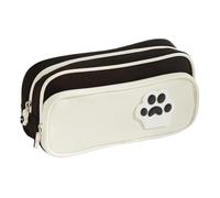 HONKERW Estuche pequeño Estuche Bonito y Elegante de Gran Capacidad for lápices for Mujer, Organizador de bolígrafos con Forma de Pata de Gato, for la Vuelta al Cole Estuches(Noir)