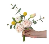 HONKERW Flores Artificiales Flores Artificiales pequeñas Flores de Seda for decoración del hogar Ramo Falso arreglos Florales centros de Mesa secas(Color11)