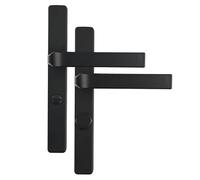 HONKERW manilla puerta Entry Door Handle With Lock Secure Lever Exterior For Front Entrance And Bedrooms Kitchen Single Tongue Door Locks exterior(Noir,45mm)