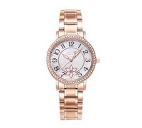 HONKERW Reloj de Pulsera Reloj de Cuarzo con Diamantes a Prueba de Agua, Esfera de nácar y Correa de Acero/Cuero for Mujer. Es un Gran Regalo for Mujeres. Relojes(Steel Belt)