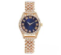 HONKERW Reloj de Pulsera Reloj de Cuarzo Informal con Diamantes incrustados for Mujer. Correa de 15 mm de Ancho. Un Gran Regalo for Novias y Esposas. Relojes(Rose,BLU)