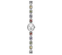 HONKERW Reloj de Pulsera Reloj de Cuarzo Vintage con Esfera Ovalada, Reloj de Pulsera de Color Claro y Lujoso, Reloj Resistente al Agua, un Gran Regalo for Mujer, Dorado/Plateado. Relojes(Silver)