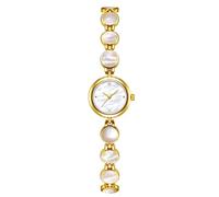 HONKERW Reloj de Pulsera Reloj de Pulsera Resistente al Agua Aurora con Conchas Naturales de Colores, Reloj Redondo de Cuarzo, Ideal for Novia y Esposa, Relojes(White)