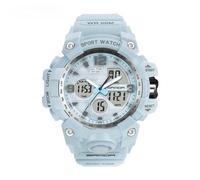 HONKERW Reloj de Pulsera Reloj Deportivo Digital Unisex con Caja Resistente de 46 mm, Resistente al Agua hasta 50 m, Pantalla Luminosa y cronógrafo multifunción. Relojes(BLU)