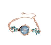 HONKERW Reloj de Pulsera Relojes De Pulsera For Mujer, Reloj De Pulsera De Cuarzo Bisel con Cristales En Movimiento, Moda Premium For Regalo De Mujer Relojes(BLU)