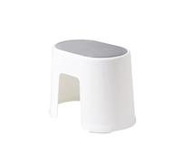 HONKERW Taburete Plegable Paquete de 2 taburetes Ligeros for Cocina y baño, Antideslizantes, apilables, for Cambiar Zapatos y reposapiés Auxiliar Que Aumenta la Altura. Escalera(Grey,Small)