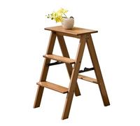 HONKERW Taburete Plegable Taburete de Escalera de bambú, Plegable, portátil, Multifuncional, Apto for Cocina, Estudio y Dormitorio. Escalera