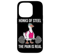Honks of Steel The Pain es Muy Divertido: Entrenamiento de Ganso en el Gimnasio Carcasa para iPhone 14 Pro
