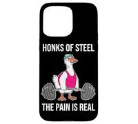 Honks of Steel The Pain es Muy Divertido: Entrenamiento de Ganso en el Gimnasio Carcasa para iPhone 15 Pro MAX