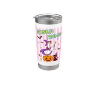Honkus Ponkus Ganso Bruja Halloween Gato Calabaza Vaso térmico de acero inoxidable de doble pared