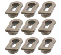 HONMEET 10 Piezas de Placas de Escudo Ovaladas de Aleación de Zinc para Cerraduras de Muebles Antiguos Cubiertas Decorativas de Ojo de Cerradura 22X12X7 MM para Muebles Tocadores y