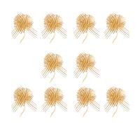 HONMEET 10 Piezas Lazo Grande de Hilo Dorado para Tirar, Decoración de Bodas y Navidad, Material Plástico Grueso y Estable Patrón Delicado y Elegante