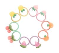 HONMEET 10 piezas Unidades de Gomitas para Pelo de Niña con Diseño de Frutas Transparentes Elásticas y Suaves Accesorios Cómodos y Resistentes para Diario y Fiestas