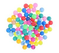 HONMEET 100 Bolas de Rifa Numeradas del 1 al 100 4 CM de Plástico Multicolor para Juegos de Bingo Carnaval y Actividades Recreativas Suministros para Bingo y Rifas Resistentes y