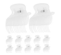 HONMEET 12 Piezas Hot Roller Claw Clips para Peinados Rápidos Recubrimiento para Cuidado Capilar Clips Calientes para Rizos Pequeños Medianos y Mujeres y Niñas