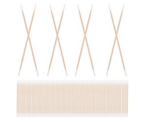 HONMEET 1200 Hisopos de Algodón con Punta Puntiaguda y Mango de Madera Doble, Diseño de Doble Extremo para Limpieza y Decoración de Uñas en Salones de Belleza