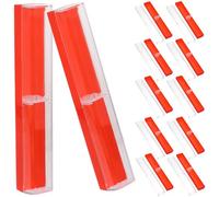 HONMEET 12piezas Unidades Estuches Bolígrafos Translúcidos Plástico Resistente Portátiles Diseño Ligero para Colegio Oficina Regalo