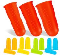 HONMEET 15 piezas Protectores de Dedos de Silicona Flexibles para Costura Jardinería Manualidades Colores para Alivio de y Grietas
