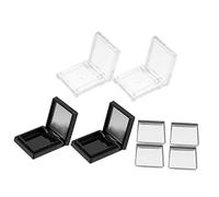 HONMEET 1juego Paleta De Sombras Ojos Vacía Estuche Portátil para Maquillaje De Contenedores Transparentes y Negros para Cosméticos Organizador De Labiales y Blush Refillable