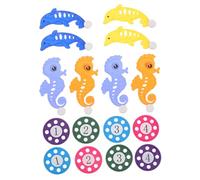 HONMEET 2 Juegos De Juguetes De Buceo para Juguetes De Baño para Bucear Caballitos De Mar Juegos De Buceo Discos De Agua