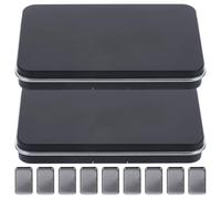 HONMEET 2 Juegos de Paletas de Sombras de Ojos Vacías y Rubor Capacidad Grande, Material As Negro, Práctico para Maquillaje y Fácil Comparación de Colores, Adecuado para Bolsillo o Bolso