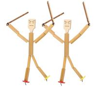 HONMEET 2 Juegos Kit de Marionetas Bambú DIY para Mesa Familiar Desarrollo Habilidades Motoras y Sentido Competitivo