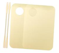HONMEET 2 juegos Paletas Acrílicas para Mezcla de Base y Cosméticos con Espátula Portátiles Superficie Fácil Limpieza Herramienta para Artistas de Maquillaje y Mezcla de Pigmentos