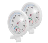 HONMEET 2 Mini Higrómetros Analógicos para Humidificador y Refrigerador, Medidor Redondo de Temperatura y Humedad Preciso para Uso Interior y Exterior