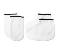 HONMEET 2 Pares de Guantes y Botines de Parafina Mantienen la Cera Caliente Fabricados en Poliéster Tejido para Manos y Pies para Cuidado y Exfoliación en Casa
