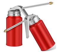 HONMEET 2 piezas Aceitera Metálica Manual con Bomba Dispensador de Aceite de Alta Presión para Lubricación Automotriz Resistente y Portátil de Unidades