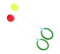 HONMEET 2 Piezas Bola de Salto de Tobillo con Anillo Protector y Luz Intermitente Portátil para Adultos Mejora la Coordinación Ejercicios al Aire y Interiores de Colores Amarillo y Rojo