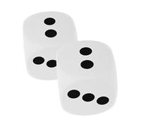HONMEET 2 Piezas Dados de Espuma EVA Blancos con Puntos Numéricos Cubos Seguros y Educativos para Enseñanza Matemática Aulas y Infantiles