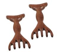 HONMEET 2 Piezas De Madera Gua Sha Massager Tool Dual Walp Meridians Massage Massage Bread Tooth Hair Peine Para Oficinas Domésticas Uso De Viaje