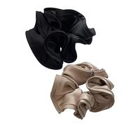 HONMEET 2 Piezas Gomas De Pelo De Satén Seda Para Mujer Coleteros Modernos y Chic Fijación Del Cabello Accesorios De Moda Para Cabina y Fiesta