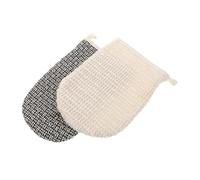 HONMEET 2 piezas Guantes Exfoliantes de Ducha Doble Cara de Sisal Natural Guantes para Baño y Masaje Corporal para Hombres y Mujeres de Unidades Exfoliador de y Toalla Corporal