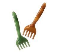 HONMEET 2 piezas Peine Masajeador de Resina Duradero y Práctico Herramienta Manual para Masaje Corporal y Relajación del Cabelludo de Unidades Verde y Ámbar Seguro y Confortable para Uso