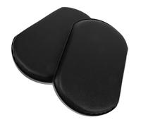 HONMEET 2 piezas Reposapiés para Silla de Ruedas con Soporte Ergonómico de Pantorrilla Almohadillas Antidesgaste de Cuero Negro de Accesorios para Reposapiés y Sujeta Piernas Compatible