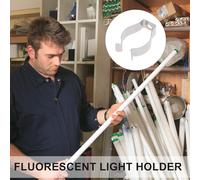 HONMEET 20 piezas Clips Metálicos Soporte Tubo Fluorescente LED Abrazaderas Fijación Pared Plafón para Iluminación