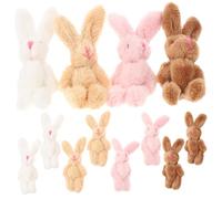 HONMEET 20 Piezas Muñecos Peluche Conejo Mini Suaves Colores Surtidos Decoración Creativa para Manualidades y Regalos Cumpleaños