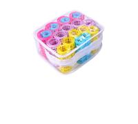 HONMEET 20 piezas Rulos de Plástico con Dientes Multicolor para Cabello Sin Calor Rodillos para Peinados DIY Casa Color Aleatorio Color Aleatorio