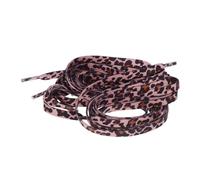 HONMEET 2pares Cordones Elásticos Planos Leopardo Moda Unisex Duraderos y Flexibles para Zapatillas Deportivas y Botas