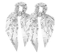 HONMEET 2pcs Vínculos De Cabello Con Brillo Con Bownot Cinta Lentejuelas De Lentejuelas De Cabello Soportes De De Caballo Chispas Bandas De Cabello Accesorios De Cabello Modernos