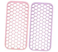 HONMEET 2piezas Alfombrilla De Silicona Para Plancha De Pelo Soporte Para Rizador Resistente Al Protector De Mesa