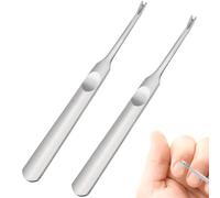 HONMEET 2piezas Herramienta De Manicura Acero Inoxidable Empujador y Cortador Cutículas Para Eliminar Piel Muerta Uñas Manos y Pies Profesional y Duradera